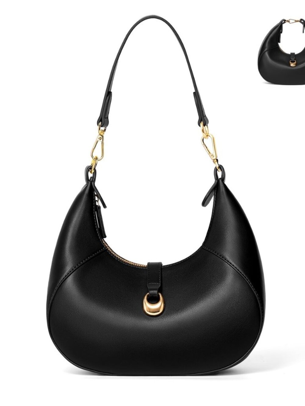 Purses for Women, Crescent Shoulder Bag, Small Soft Leather Trendy Hobo Handbags